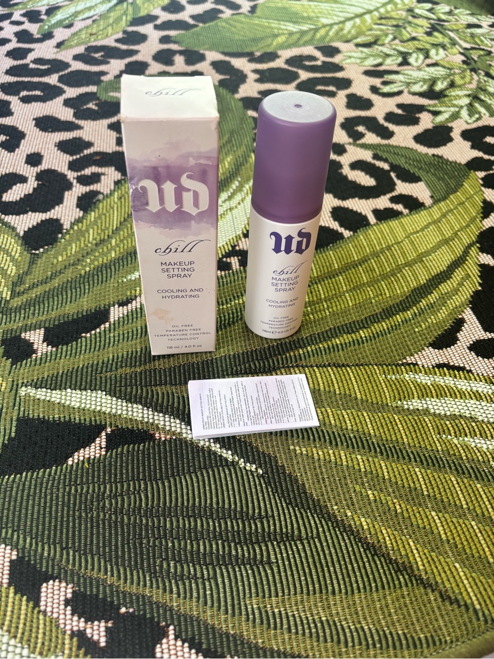 Urban Decay Chill Makeup Setting Spray — Lavender Purple Bottle